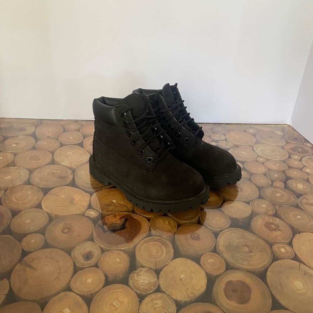 Black Toddler Timberland Boots - Picture 3 of 4